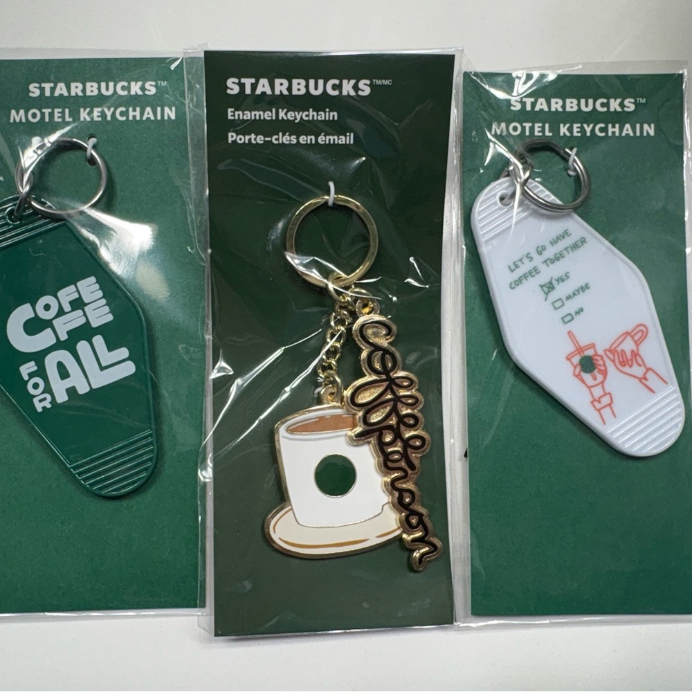 Starbucks Keychain Trio - Brand New